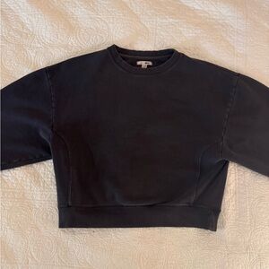 Amuse Society Black Cropped Sweatshirt